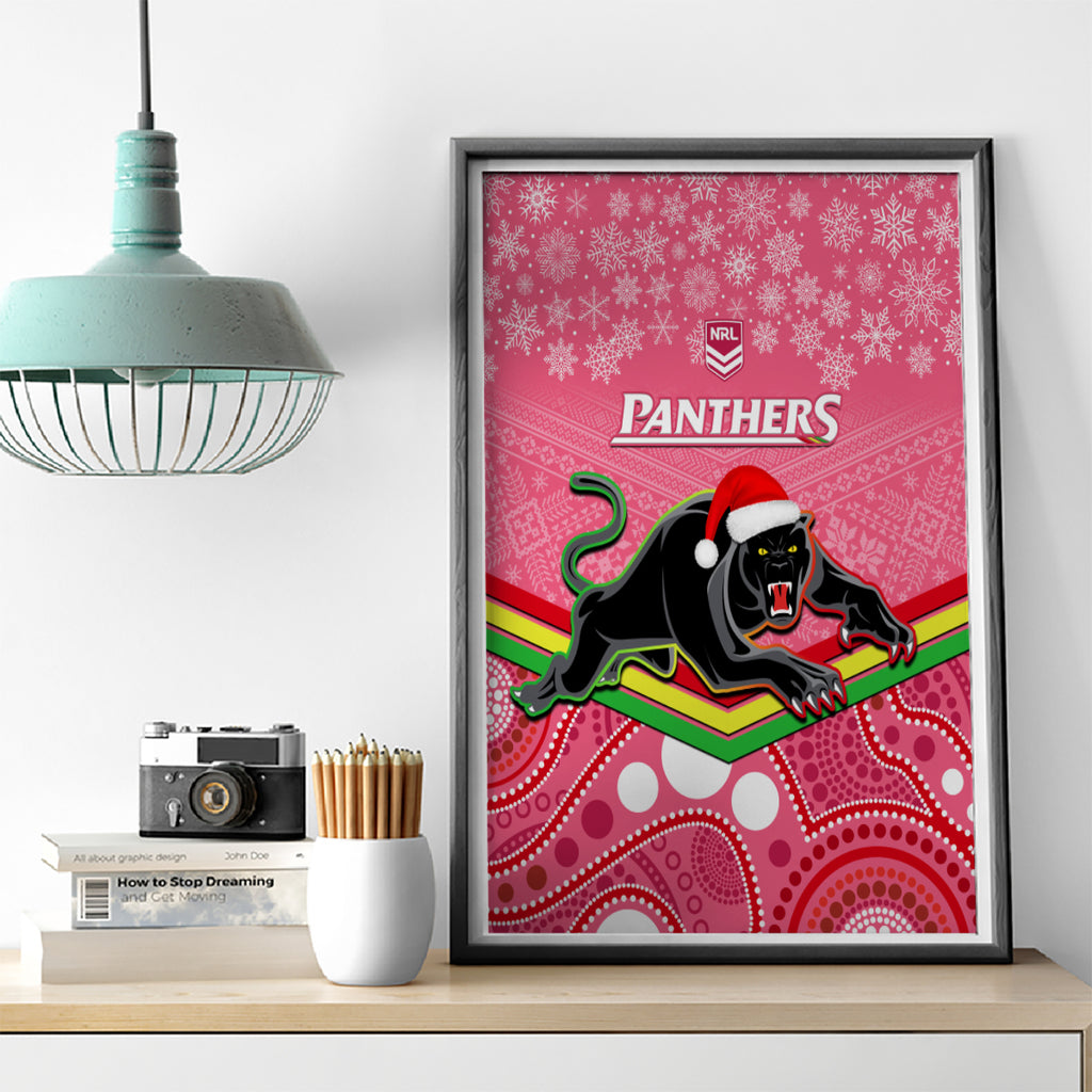 custom-panthers-rugby-christmas-canvas-wall-art-merry-xmas-2023-mix-aboriginal-art-pink-version