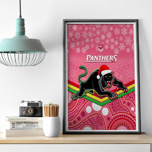 custom-panthers-rugby-christmas-canvas-wall-art-merry-xmas-2023-mix-aboriginal-art-pink-version