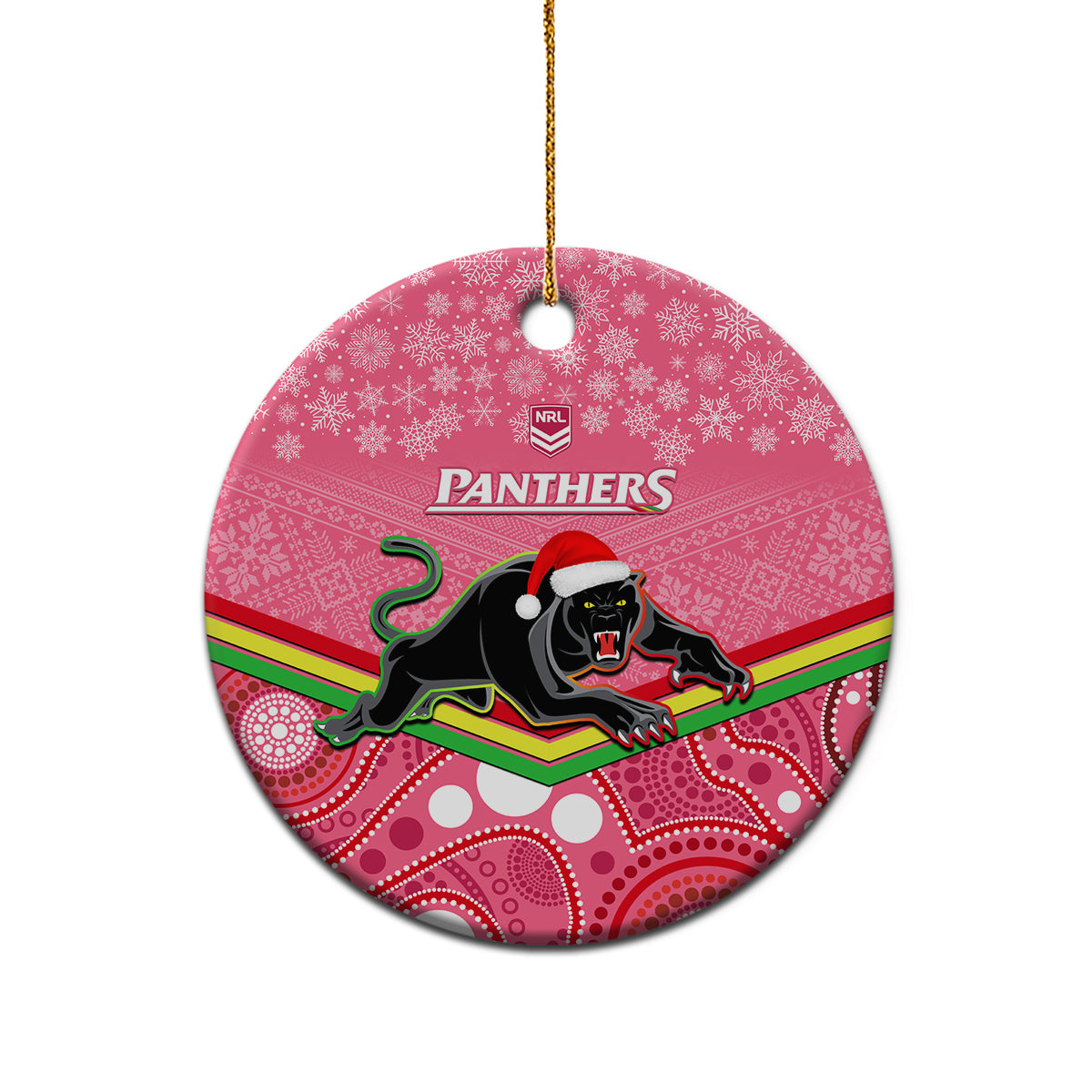 panthers-rugby-christmas-ceramic-ornament-merry-xmas-2023-mix-aboriginal-art-pink-version