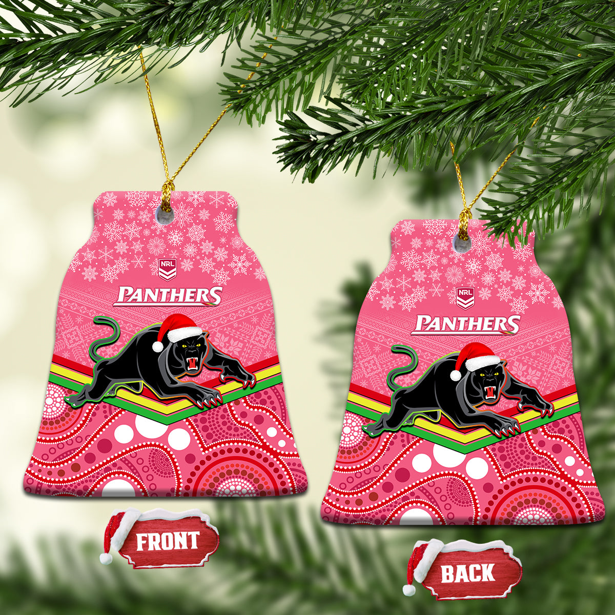panthers-rugby-christmas-ceramic-ornament-merry-xmas-2023-mix-aboriginal-art-pink-version