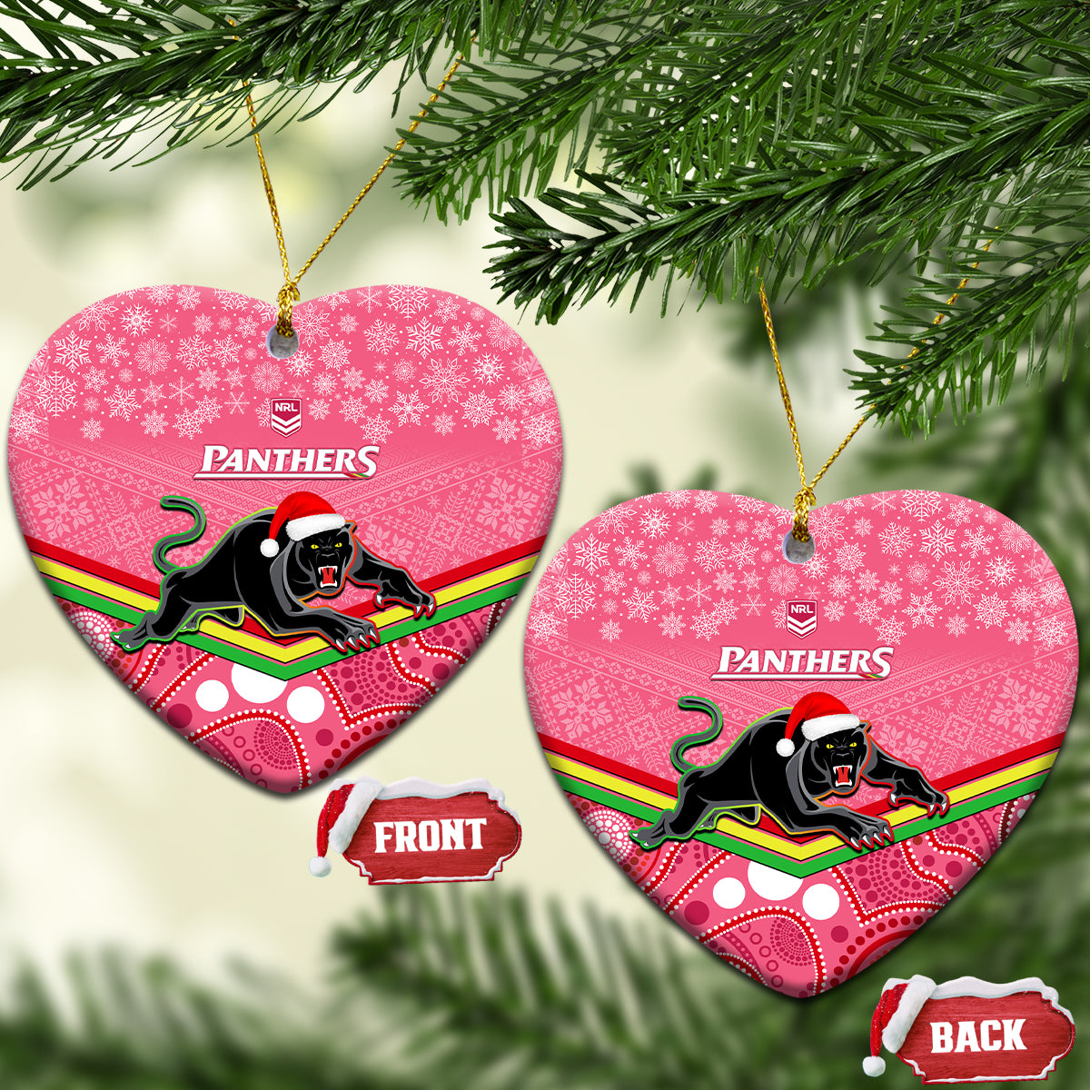 panthers-rugby-christmas-ceramic-ornament-merry-xmas-2023-mix-aboriginal-art-pink-version
