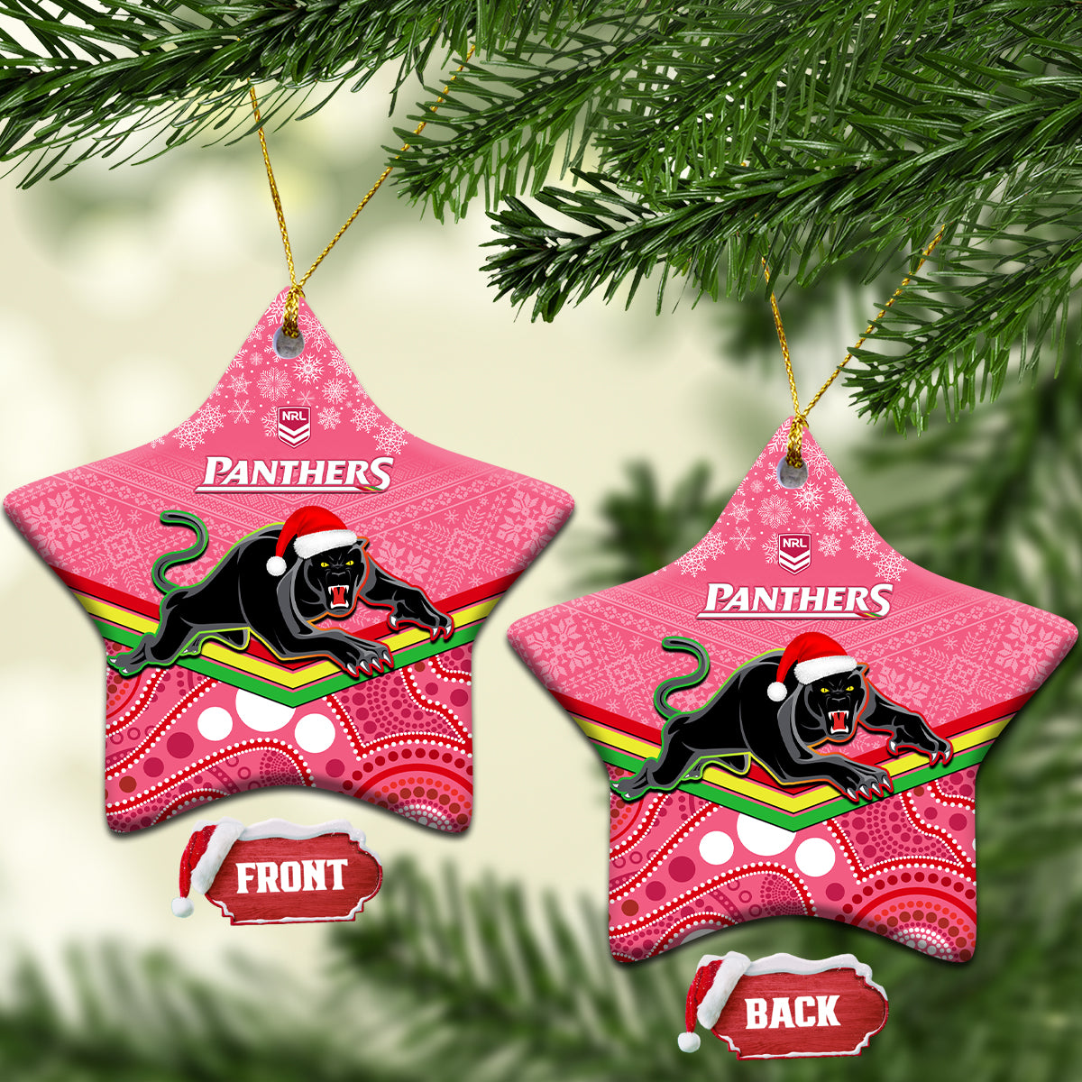 panthers-rugby-christmas-ceramic-ornament-merry-xmas-2023-mix-aboriginal-art-pink-version