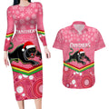 custom-panthers-rugby-christmas-couples-matching-long-sleeve-bodycon-dress-and-hawaiian-shirt-merry-xmas-2023-mix-aboriginal-art-pink-version