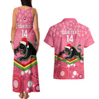 custom-panthers-rugby-christmas-couples-matching-tank-maxi-dress-and-hawaiian-shirt-merry-xmas-2023-mix-aboriginal-art-pink-version