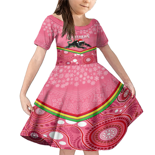 custom-panthers-rugby-christmas-family-matching-mermaid-dress-and-hawaiian-shirt-merry-xmas-2023-mix-aboriginal-art-pink-version