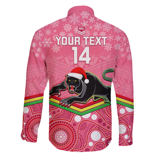 custom-panthers-rugby-christmas-family-matching-tank-maxi-dress-and-hawaiian-shirt-merry-xmas-2023-mix-aboriginal-art-pink-version