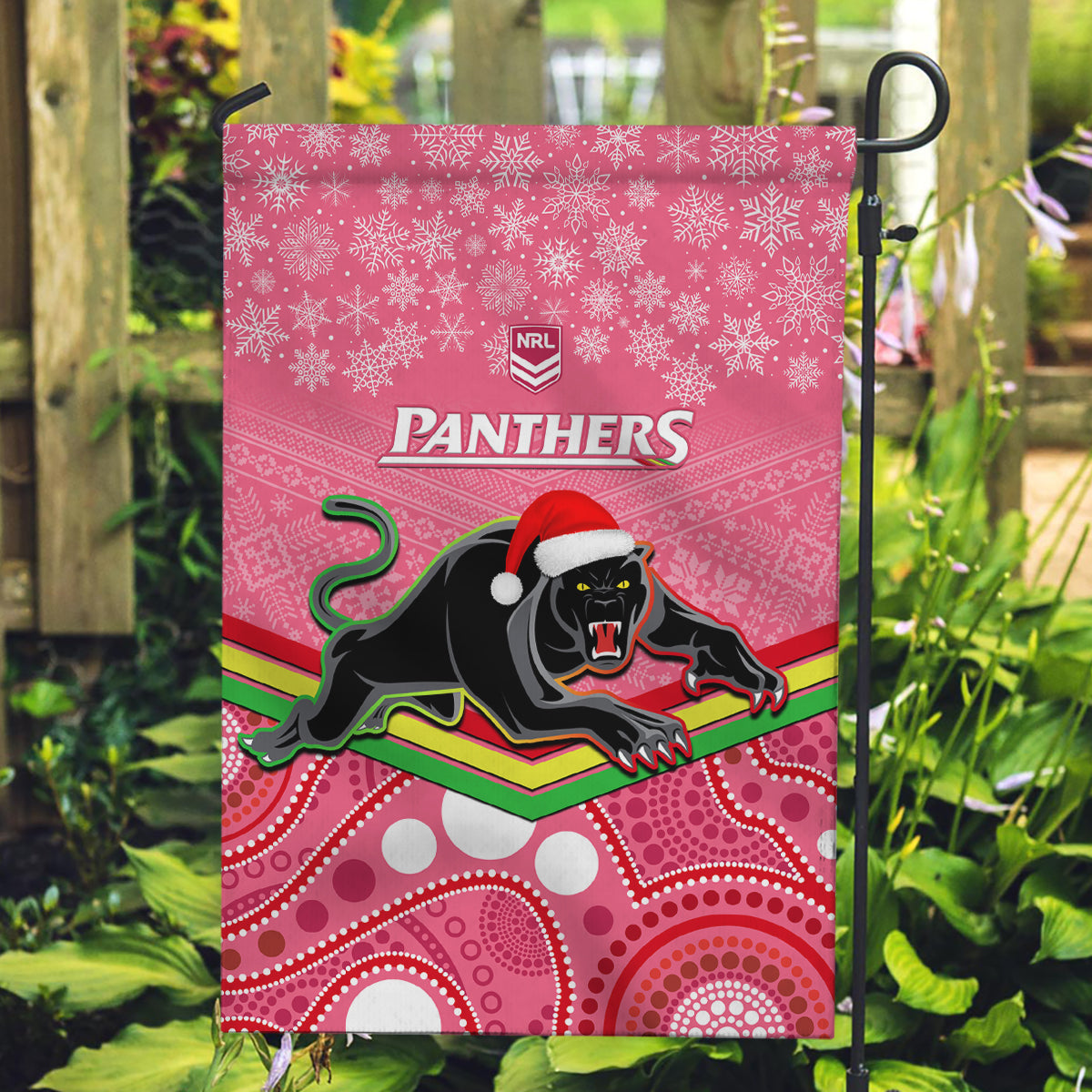 custom-panthers-rugby-christmas-garden-flag-merry-xmas-2023-mix-aboriginal-art-pink-version