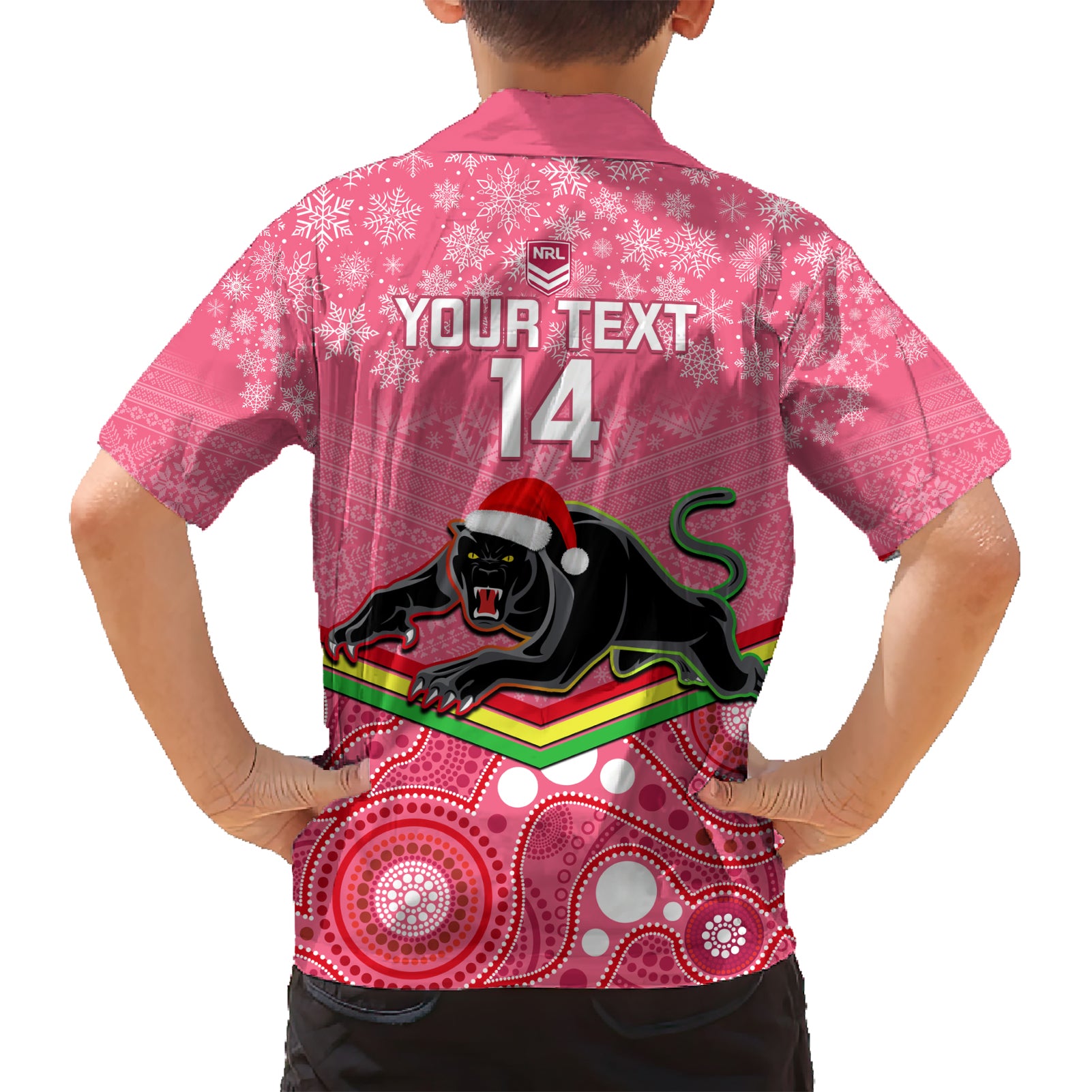 custom-panthers-rugby-christmas-hawaiian-shirt-merry-xmas-2023-mix-aboriginal-art-pink-version