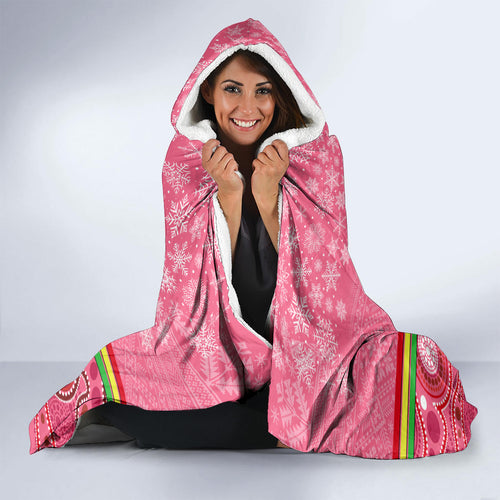 custom-panthers-rugby-christmas-hooded-blanket-merry-xmas-2023-mix-aboriginal-art-pink-version