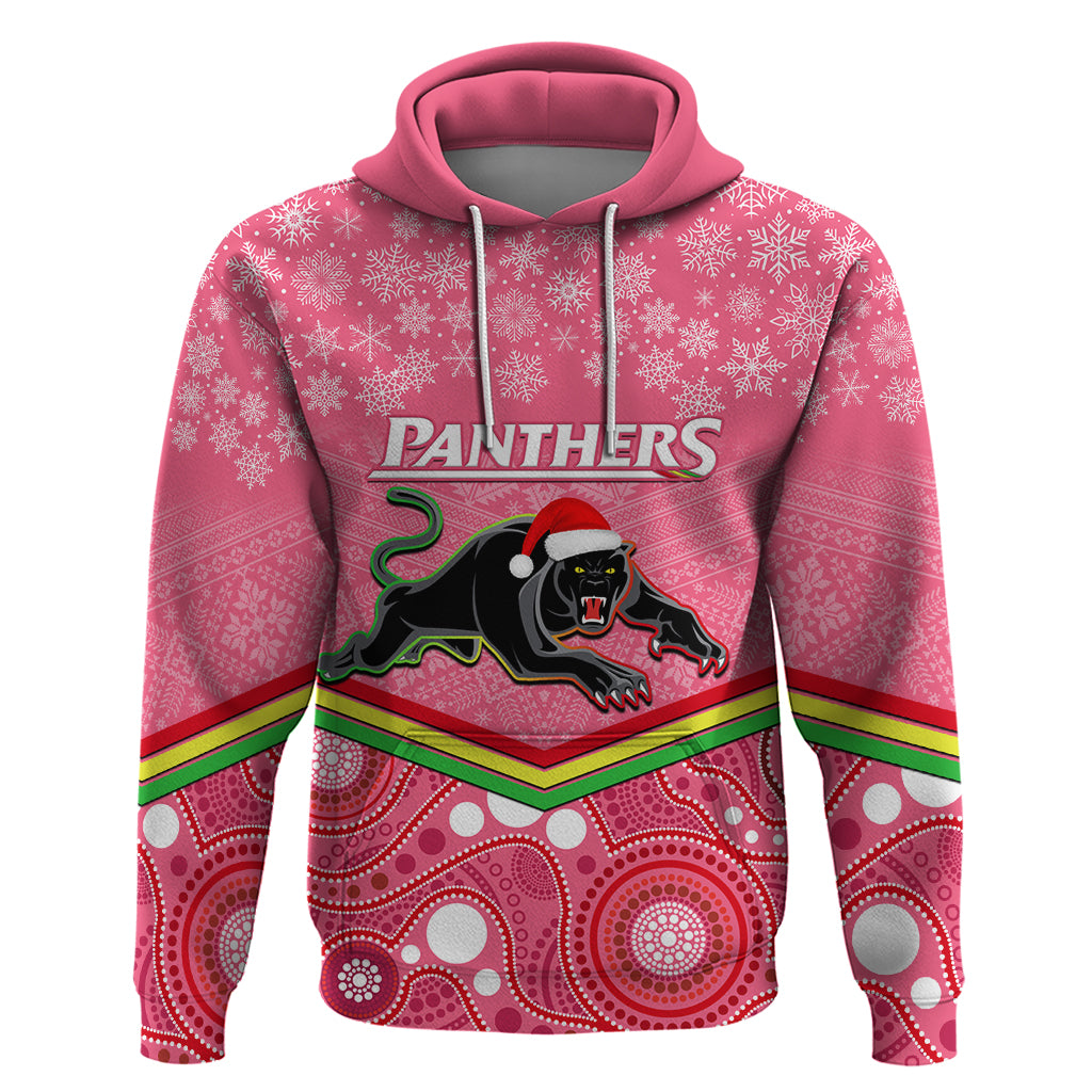 custom-panthers-rugby-christmas-hoodie-merry-xmas-2023-mix-aboriginal-art-pink-version