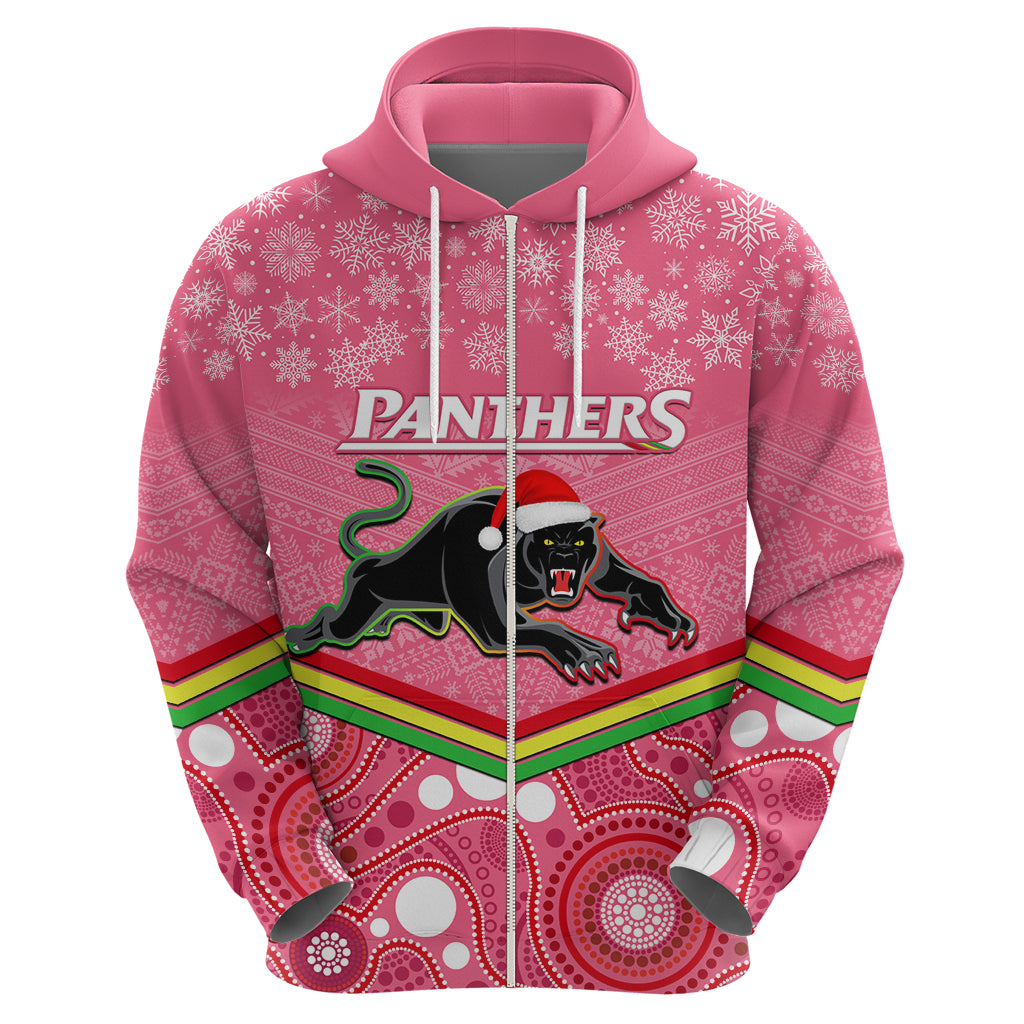 custom-panthers-rugby-christmas-hoodie-merry-xmas-2023-mix-aboriginal-art-pink-version