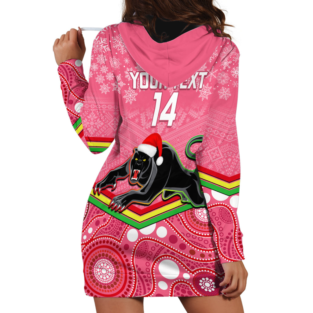 custom-panthers-rugby-christmas-hoodie-dress-merry-xmas-2023-mix-aboriginal-art-pink-version