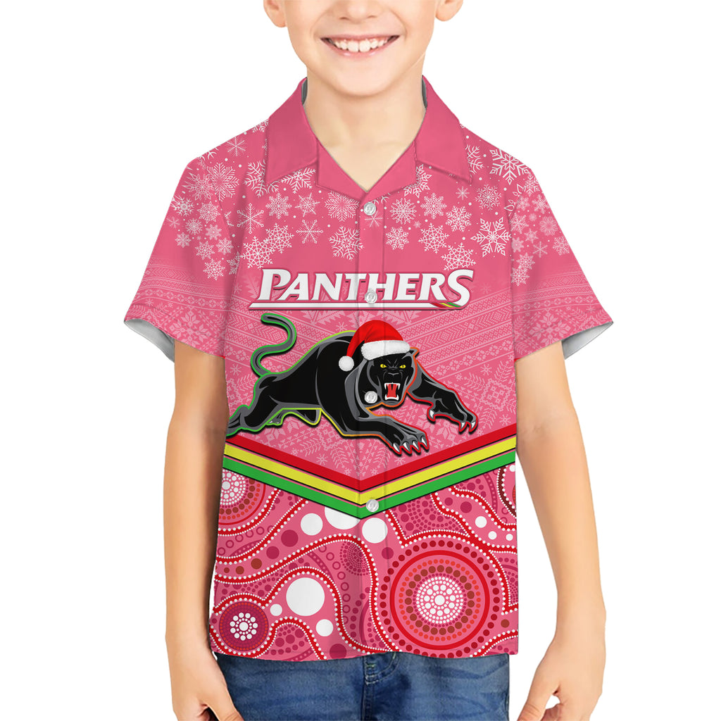 custom-panthers-rugby-christmas-kid-hawaiian-shirt-merry-xmas-2023-mix-aboriginal-art-pink-version