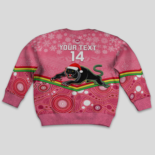 custom-panthers-rugby-christmas-kid-ugly-christmas-sweater-merry-xmas-2023-mix-aboriginal-art-pink-version
