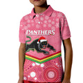 custom-panthers-rugby-christmas-kid-polo-shirt-merry-xmas-2023-mix-aboriginal-art-pink-version