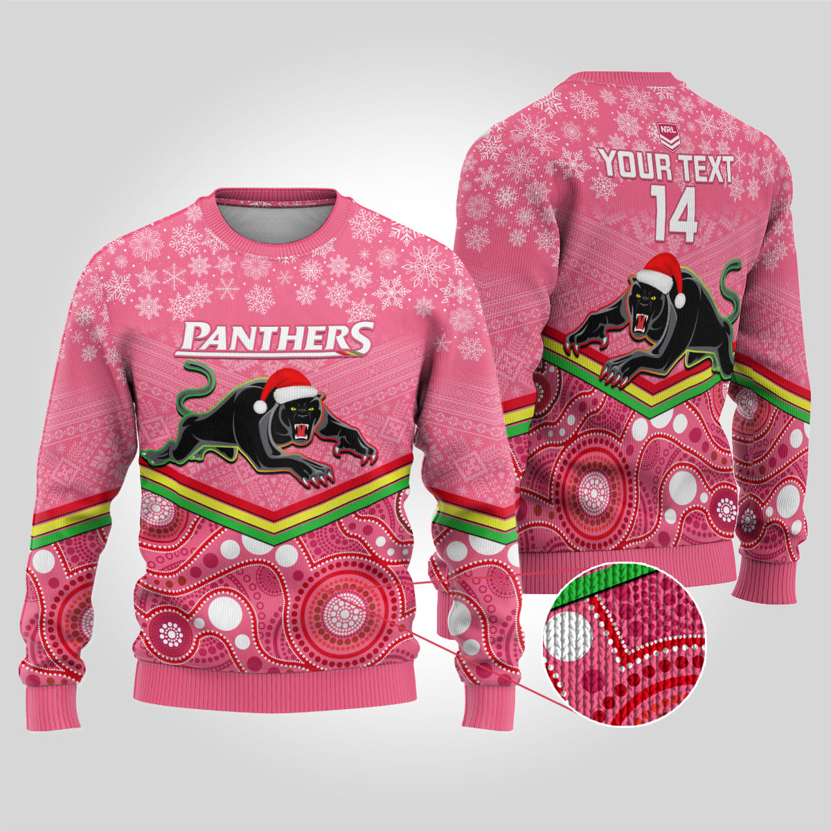 custom-panthers-rugby-christmas-ugly-christmas-sweater-merry-xmas-2023-mix-aboriginal-art-pink-version
