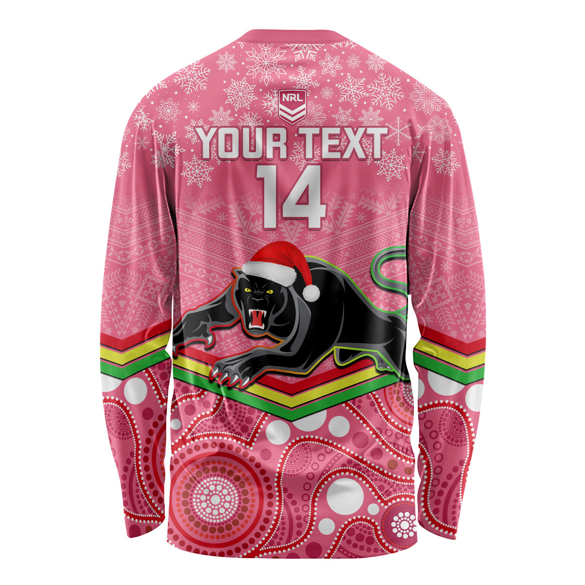 custom-panthers-rugby-christmas-long-sleeve-shirt-merry-xmas-2023-mix-aboriginal-art-pink-version