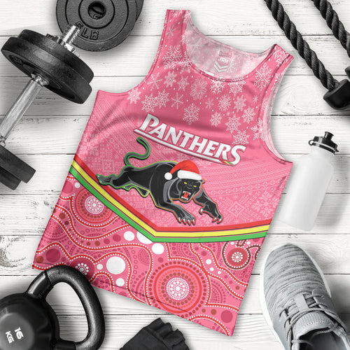 custom-panthers-rugby-christmas-men-tank-top-merry-xmas-2023-mix-aboriginal-art-pink-version