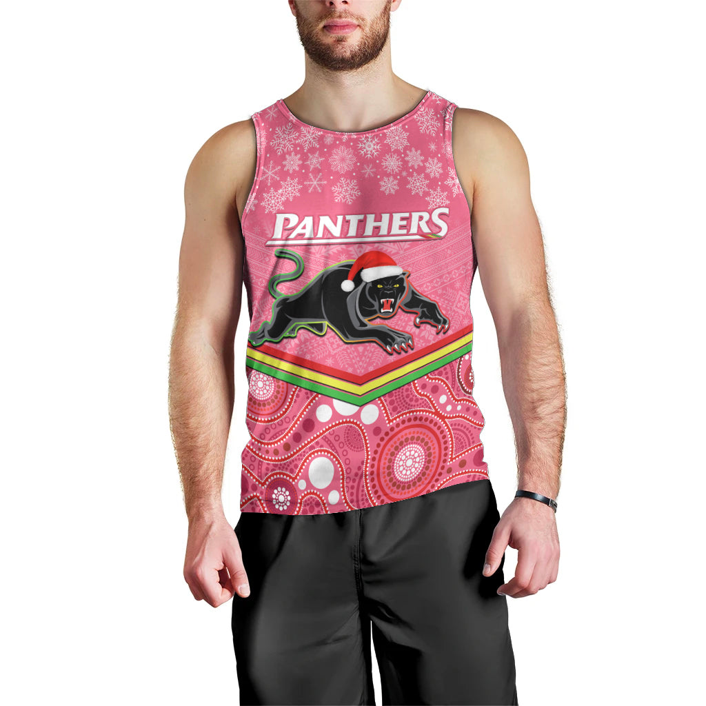 custom-panthers-rugby-christmas-men-tank-top-merry-xmas-2023-mix-aboriginal-art-pink-version