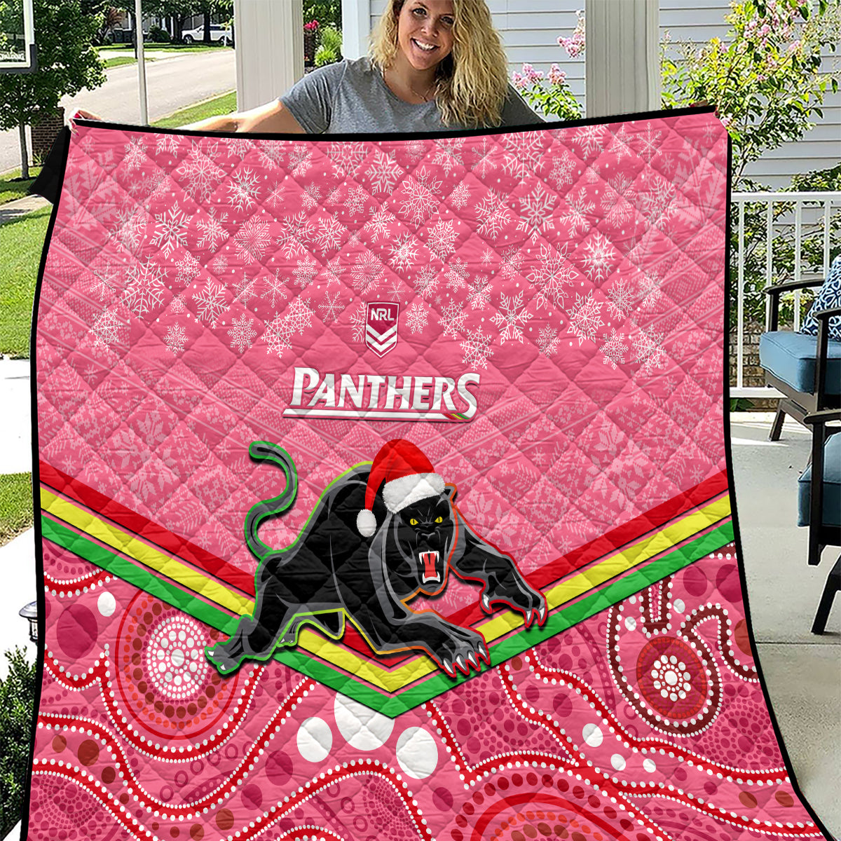 custom-panthers-rugby-christmas-quilt-merry-xmas-2023-mix-aboriginal-art-pink-version