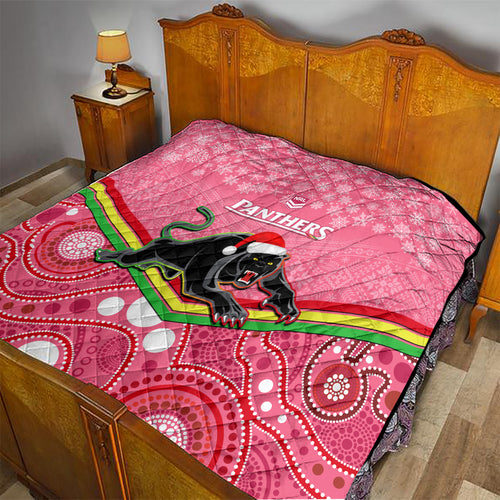custom-panthers-rugby-christmas-quilt-merry-xmas-2023-mix-aboriginal-art-pink-version