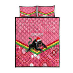 custom-panthers-rugby-christmas-quilt-bed-set-merry-xmas-2023-mix-aboriginal-art-pink-version