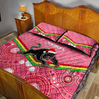 custom-panthers-rugby-christmas-quilt-bed-set-merry-xmas-2023-mix-aboriginal-art-pink-version