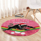 custom-panthers-rugby-christmas-round-carpet-merry-xmas-2023-mix-aboriginal-art-pink-version