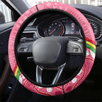 Panthers Rugby Christmas Steering Wheel Cover Merry Xmas 2023 Mix Aboriginal Art Pink Version