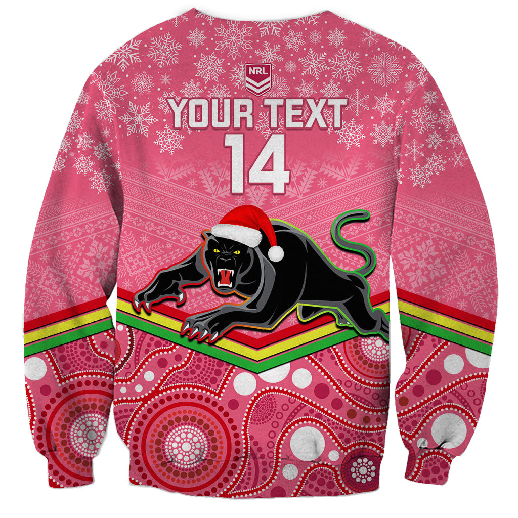 custom-panthers-rugby-christmas-sweatshirt-merry-xmas-2023-mix-aboriginal-art-pink-version