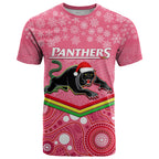 custom-panthers-rugby-christmas-t-shirt-merry-xmas-2023-mix-aboriginal-art-pink-version