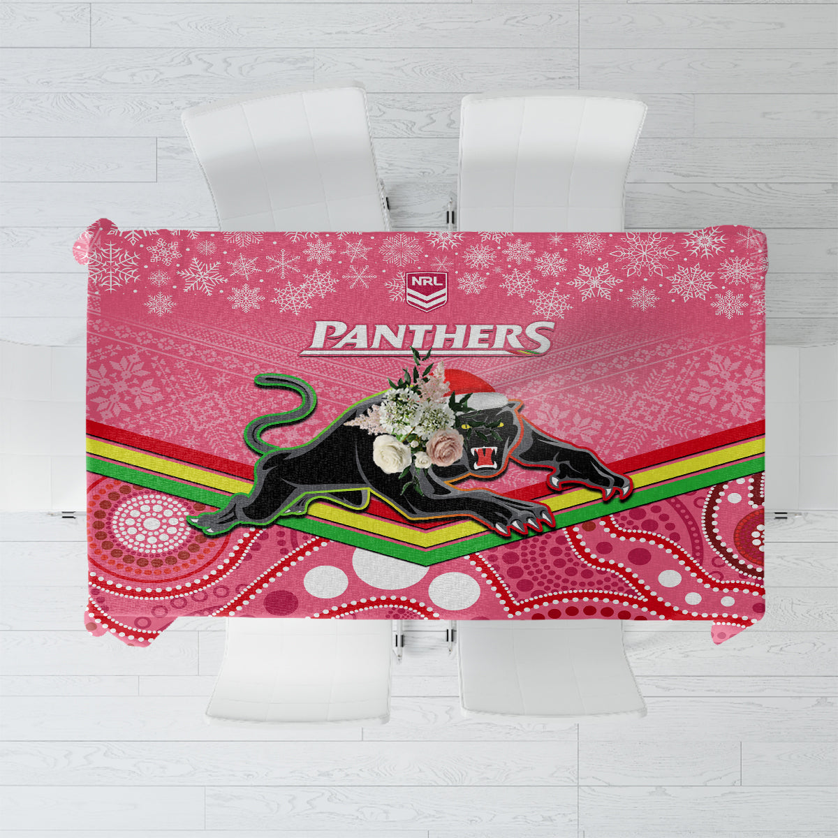 custom-panthers-rugby-christmas-tablecloth-merry-xmas-2023-mix-aboriginal-art-pink-version