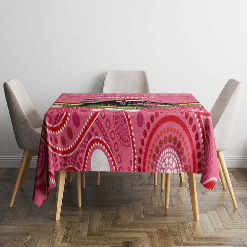 custom-panthers-rugby-christmas-tablecloth-merry-xmas-2023-mix-aboriginal-art-pink-version