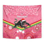 custom-panthers-rugby-christmas-tapestry-merry-xmas-2023-mix-aboriginal-art-pink-version