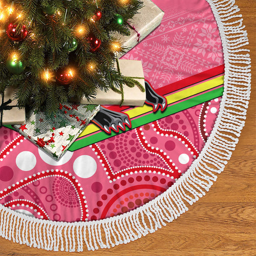 panthers-rugby-christmas-tree-skirt-merry-xmas-2023-mix-aboriginal-art-pink-version