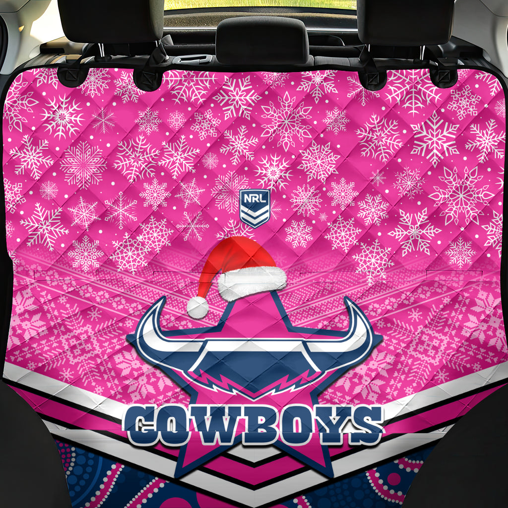 custom-cowboys-rugby-christmas-back-car-seat-cover-merry-xmas-2023-mix-aboriginal-art-pink-version