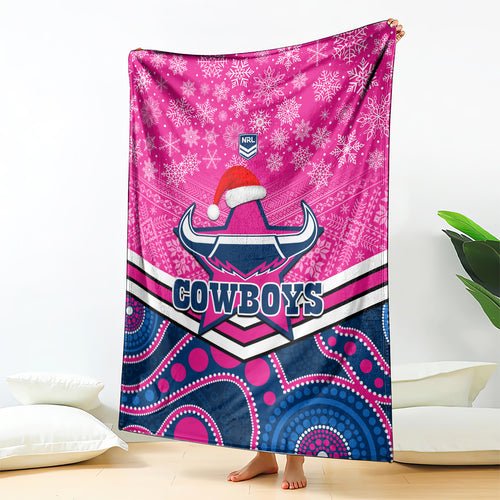 custom-cowboys-rugby-christmas-blanket-merry-xmas-2023-mix-aboriginal-art-pink-version