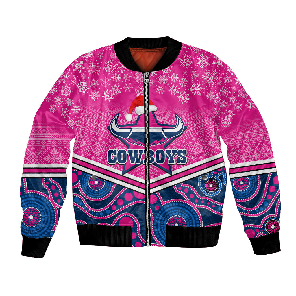 custom-cowboys-rugby-christmas-bomber-jacket-merry-xmas-2023-mix-aboriginal-art-pink-version