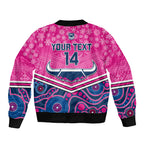 custom-cowboys-rugby-christmas-bomber-jacket-merry-xmas-2023-mix-aboriginal-art-pink-version