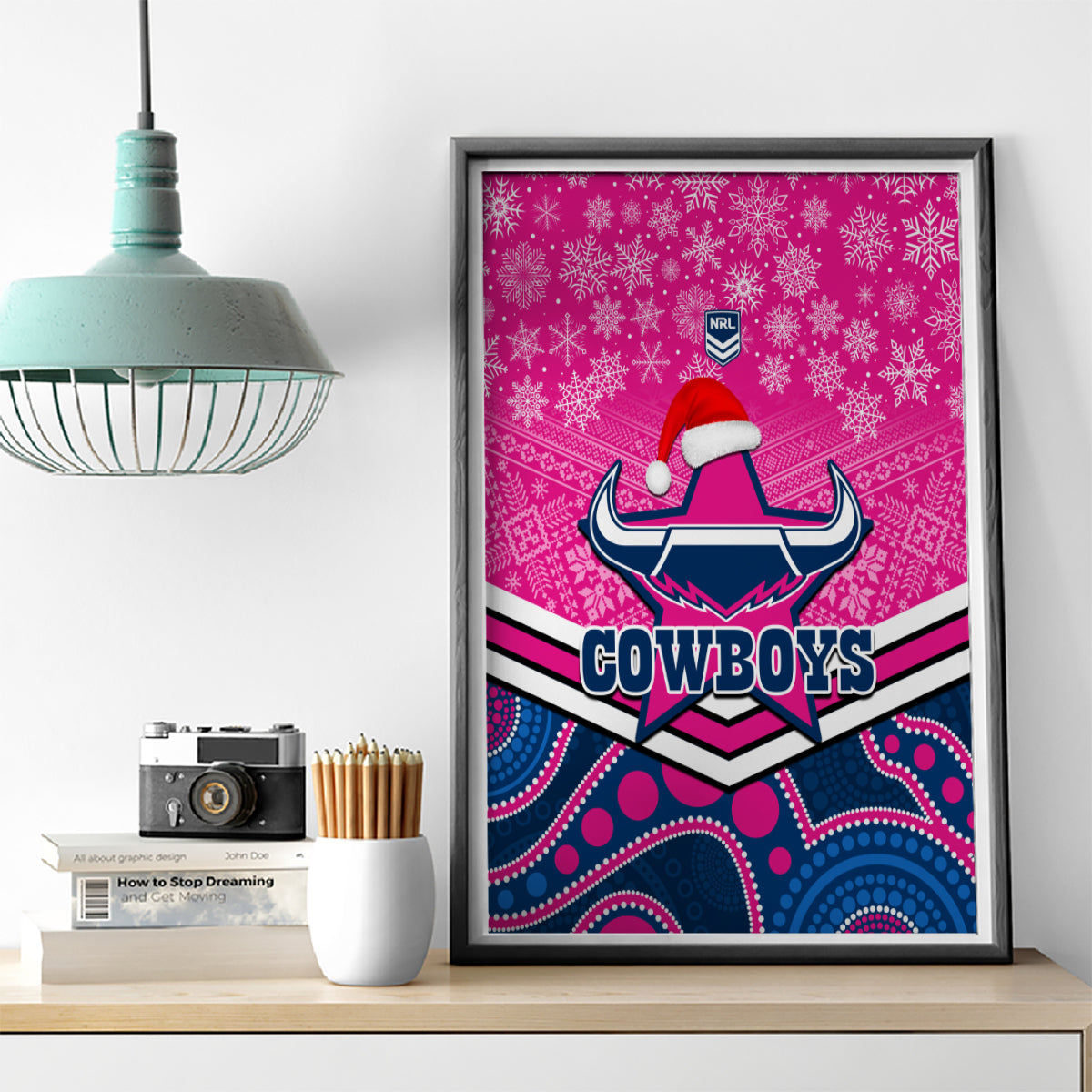 custom-cowboys-rugby-christmas-canvas-wall-art-merry-xmas-2023-mix-aboriginal-art-pink-version