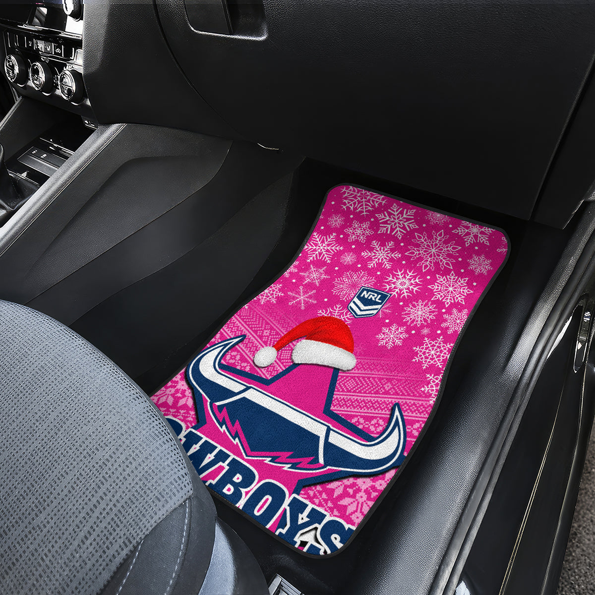 custom-cowboys-rugby-christmas-car-mats-merry-xmas-2023-mix-aboriginal-art-pink-version