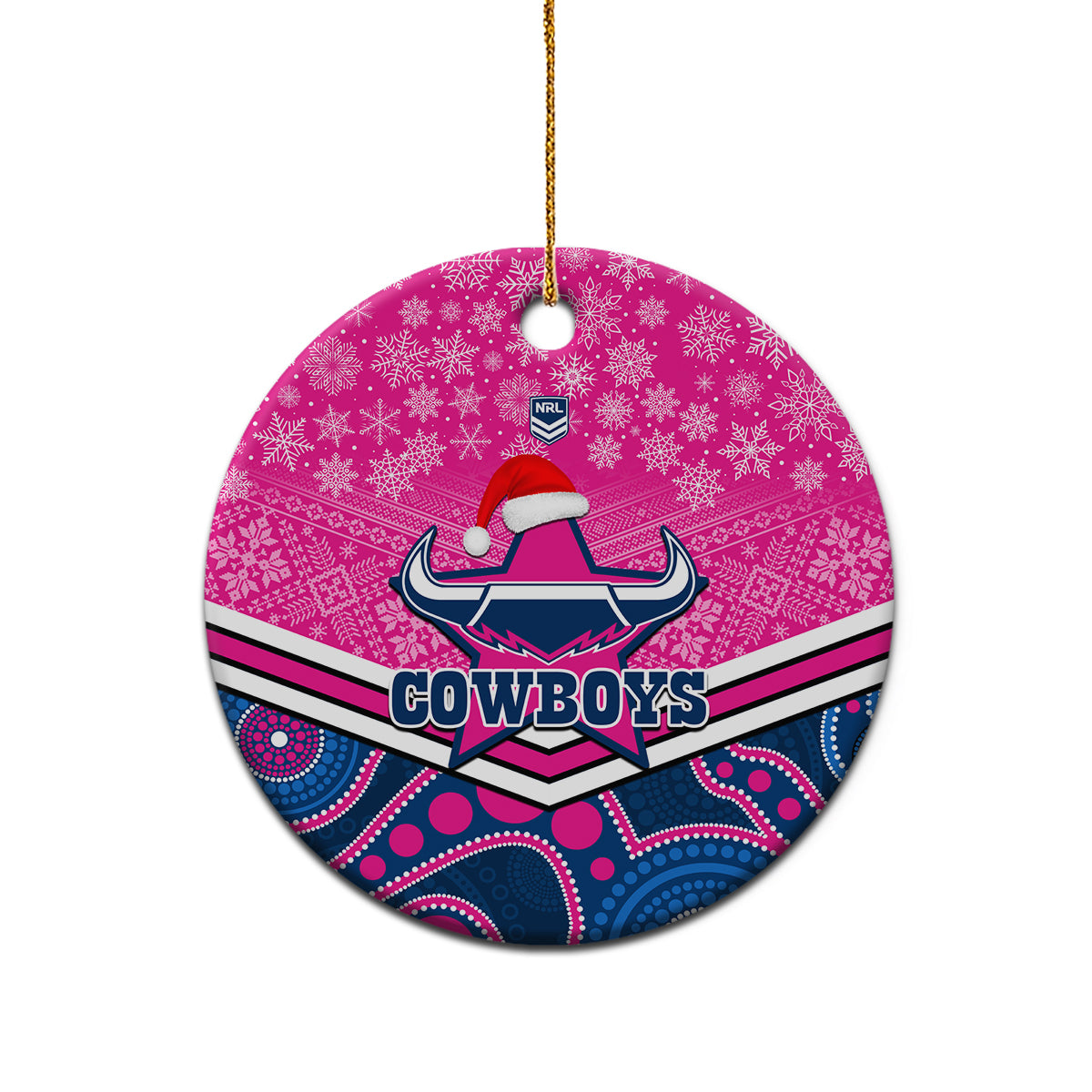 cowboys-rugby-christmas-ceramic-ornament-merry-xmas-2023-mix-aboriginal-art-pink-version
