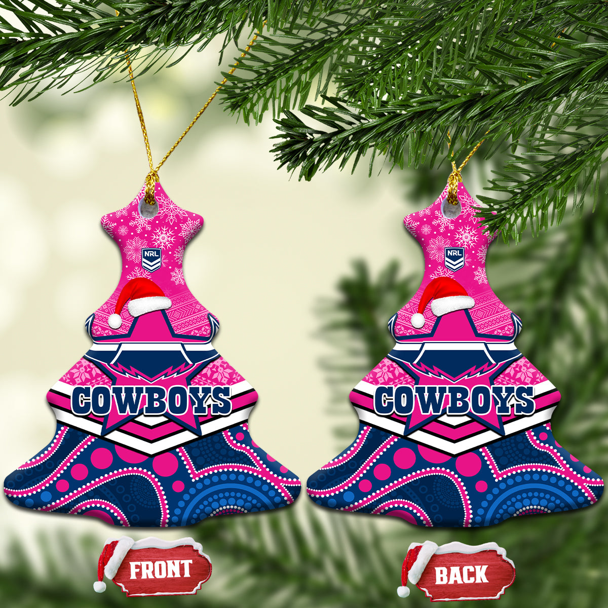 cowboys-rugby-christmas-ceramic-ornament-merry-xmas-2023-mix-aboriginal-art-pink-version