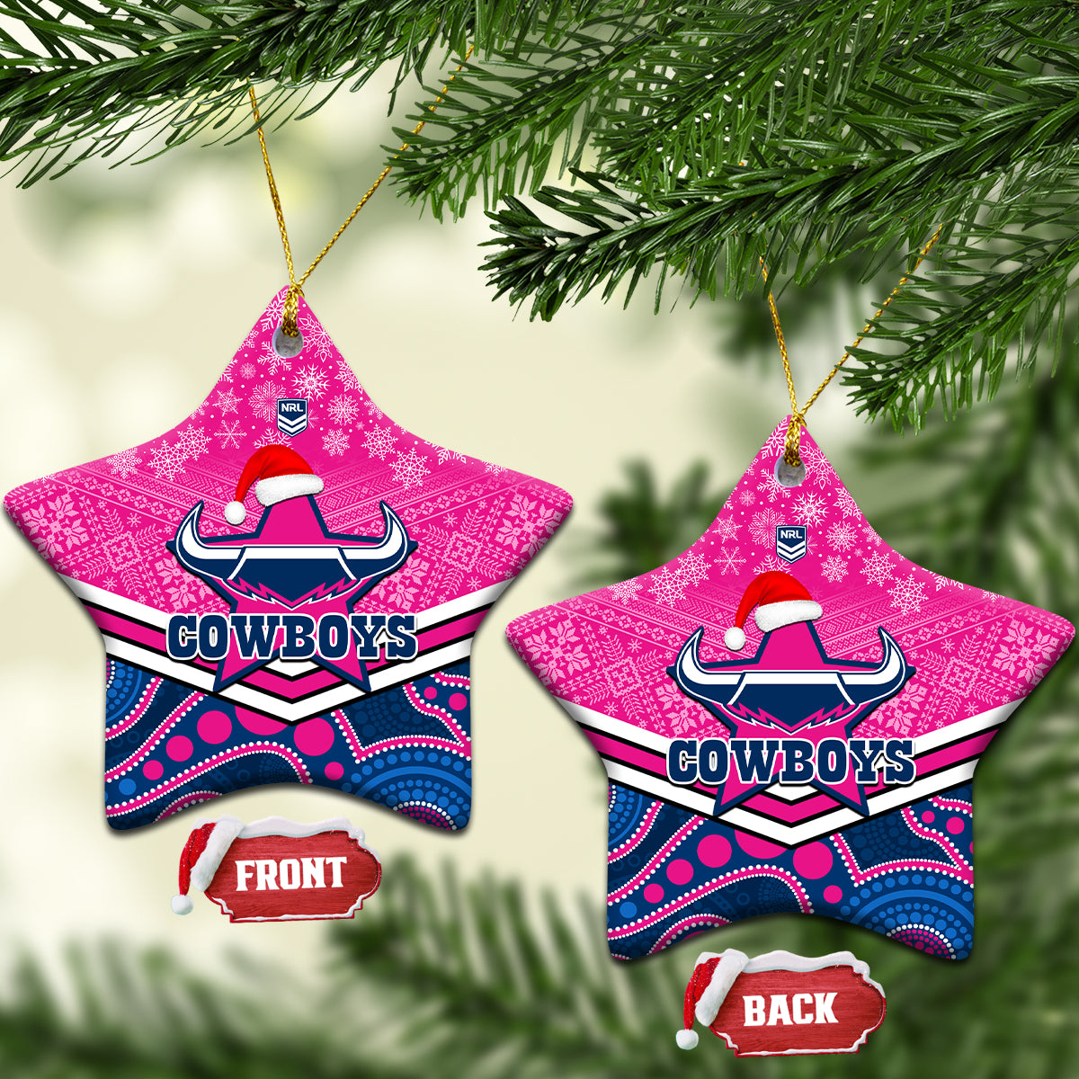 cowboys-rugby-christmas-ceramic-ornament-merry-xmas-2023-mix-aboriginal-art-pink-version