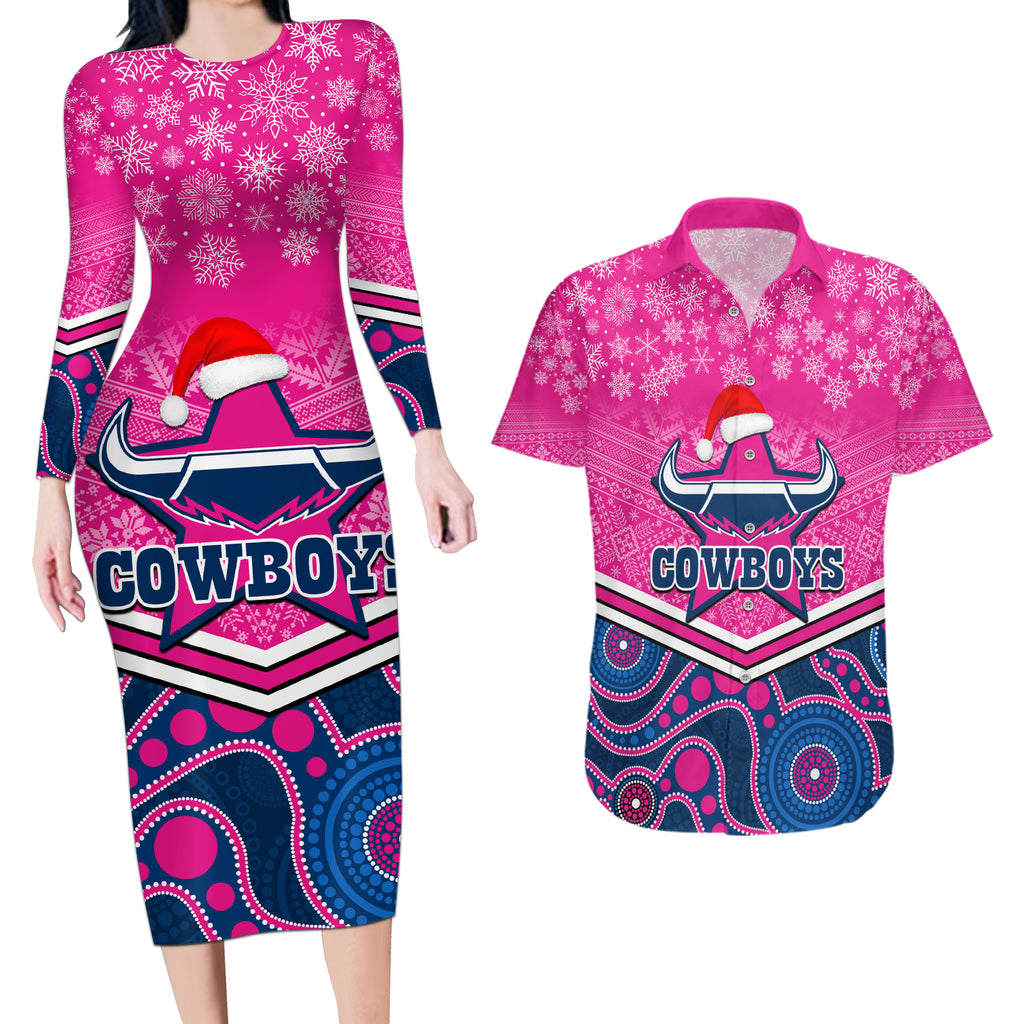 custom-cowboys-rugby-christmas-couples-matching-long-sleeve-bodycon-dress-and-hawaiian-shirt-merry-xmas-2023-mix-aboriginal-art-pink-version