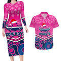 custom-cowboys-rugby-christmas-couples-matching-long-sleeve-bodycon-dress-and-hawaiian-shirt-merry-xmas-2023-mix-aboriginal-art-pink-version