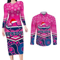 custom-cowboys-rugby-christmas-couples-matching-long-sleeve-bodycon-dress-and-long-sleeve-button-shirt-merry-xmas-2023-mix-aboriginal-art-pink-version