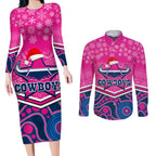 custom-cowboys-rugby-christmas-couples-matching-long-sleeve-bodycon-dress-and-long-sleeve-button-shirt-merry-xmas-2023-mix-aboriginal-art-pink-version