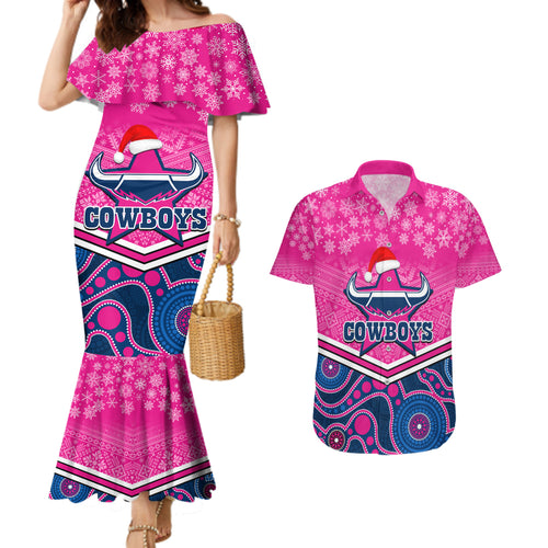 custom-cowboys-rugby-christmas-couples-matching-mermaid-dress-and-hawaiian-shirt-merry-xmas-2023-mix-aboriginal-art-pink-version