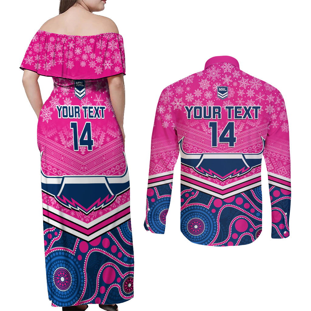 custom-cowboys-rugby-christmas-couples-matching-off-shoulder-maxi-dress-and-long-sleeve-button-shirt-merry-xmas-2023-mix-aboriginal-art-pink-version